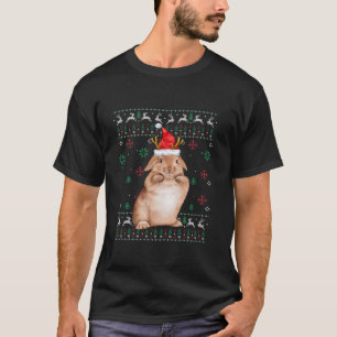 Camiseta Bunny Rabbit Natal Feio Sweater Engraçado Xmas Tre