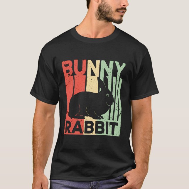 Camiseta Bunny Rabbit Vintage Retro Unisex (Frente)