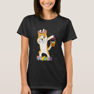 Camiseta Bunny Shiba Inus Dabbing Dog Felz pascoa Day Ovo