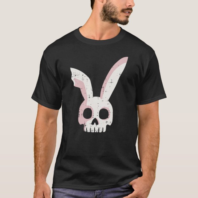 Camiseta Bunny Skull Easter Funny Rabbit Spring Men Women K (Frente)
