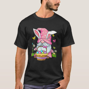 Camiseta Bunny Spring Gnome Happy Easter Day Girls Kids T