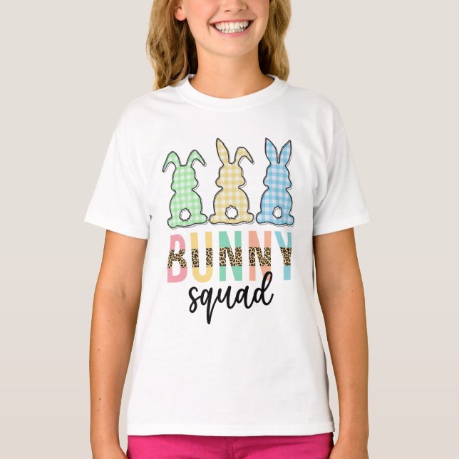 Camiseta Bunny Squad | Coelhinho De Caça De Ovo De Páscoa (Frente)