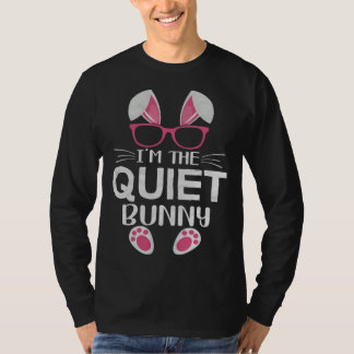Camiseta Bunny With Sunglasses Easter Party I m the Quiet B