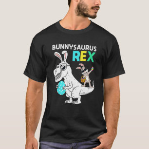 Camiseta Bunnysaurus T Rex Dino Dabbing Rabbit Boys Girls K