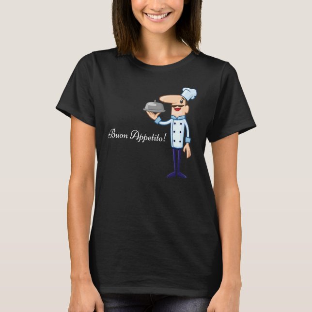 Camiseta Buon Appetito Divertido Chef (Frente)