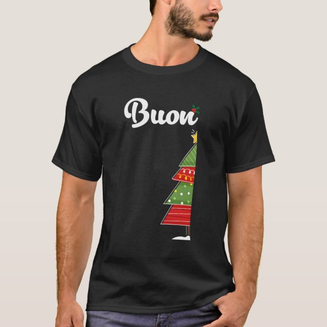 Camiseta Buon Natale Correspondente Casal Feliz Natal E Nov (Frente)