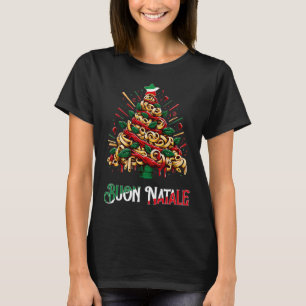 Camiseta Buon natale italian macarrão natale no Natal
