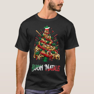 Camiseta Buon natale italian macarrão natale no Natal