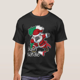 Camiseta Buon Natale Italiana Italia Santa Claus Itália