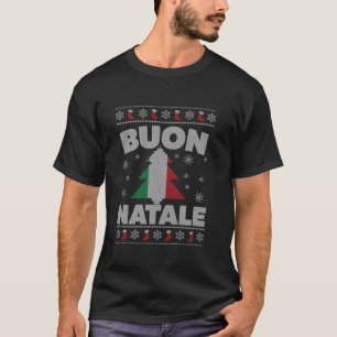 Camiseta Buon Natale Italiana Ugly Christmas Sweater para M