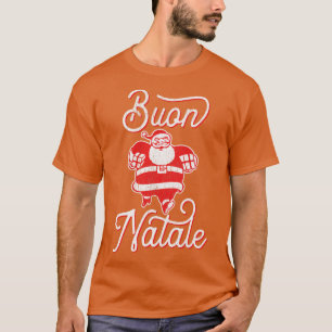 Camiseta Buon Natale italiano design de Natal desvanecido