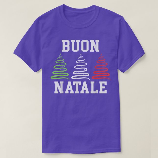 Camiseta Buon Natale Italy Pride Xmas Holiday Italiano Chri (Frente do Design)
