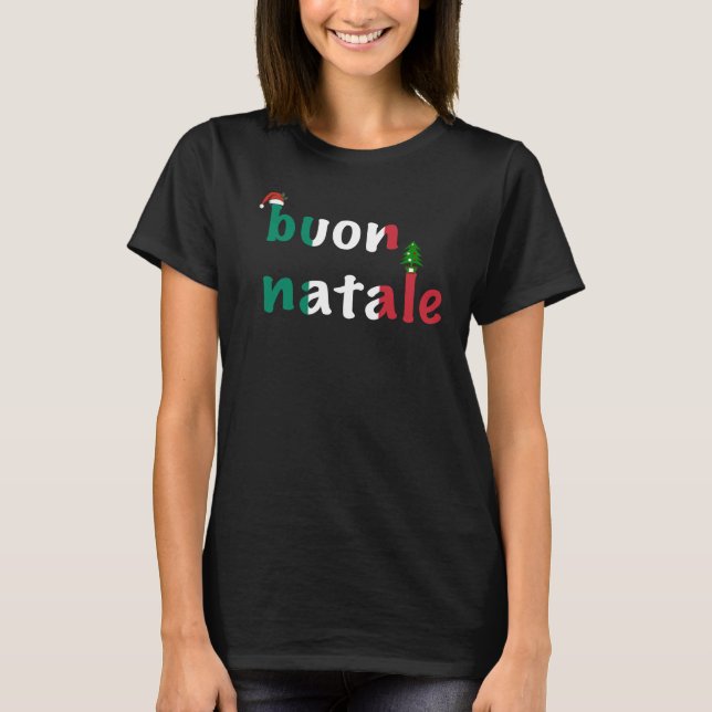Camiseta Buon Natale Natal italiano (Frente)