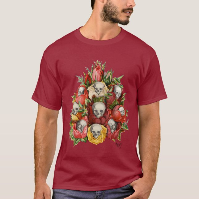 Camiseta Buquê de crânios (Frente)