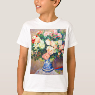 Camiseta Buquê de crisântemos e um ventilador japonês