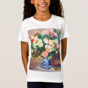 Camiseta Buquê de crisântemos e um ventilador japonês