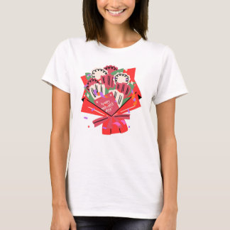 Camiseta Buquê de Dia de as mães feliz