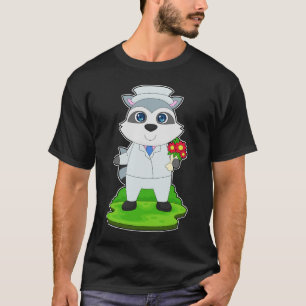 Camiseta Buquê de flores de guaxinim Casamento