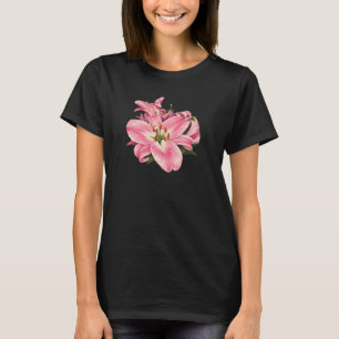 Camiseta Buquê de Flores de Lírio Rosa