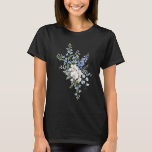 Camiseta Buquê de Flores de Orquídea, Floral Aquarela
