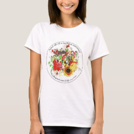 Camiseta Buquê de Flores de Outono com Citação de Oscar Wil