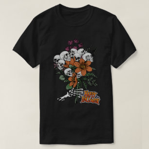 Camiseta Buquê de Flores Feliz Halloween