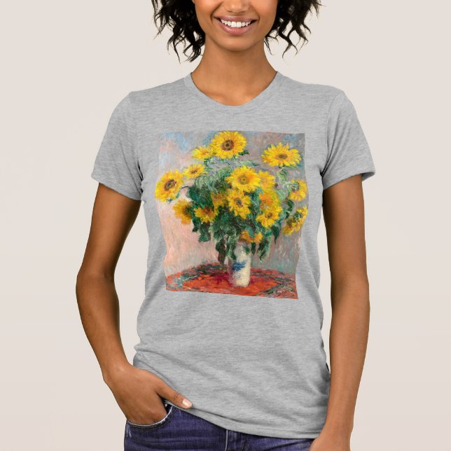 Camiseta Buquê de girassóis por Monet Impressionist (Frente)