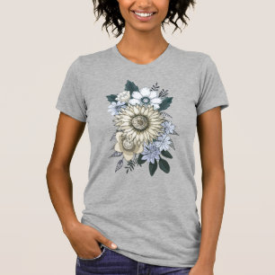 Camiseta Buquê de girassol elegante feminino