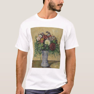 Camiseta Buquê de Paul Cezanne das flores em um vaso,