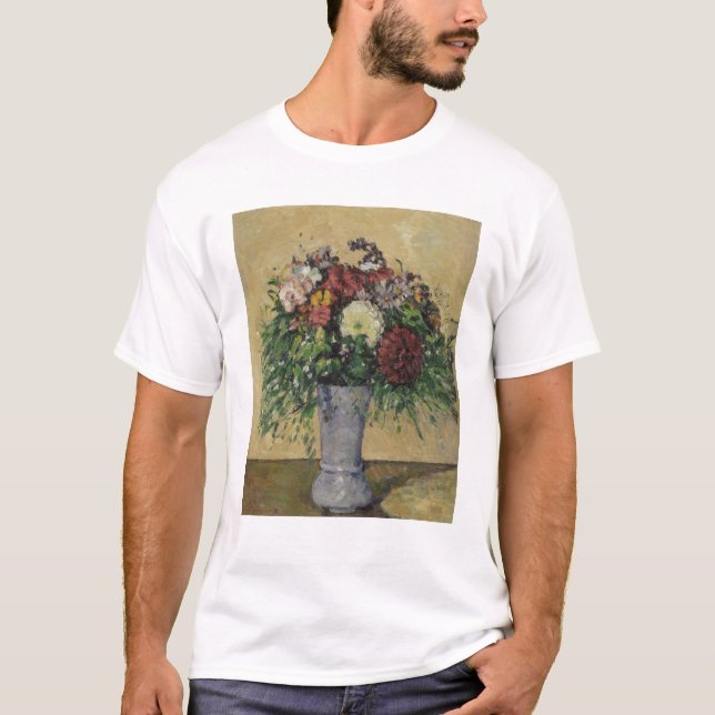 Camiseta Buquê de Paul Cezanne | das flores em um vaso, (Frente)