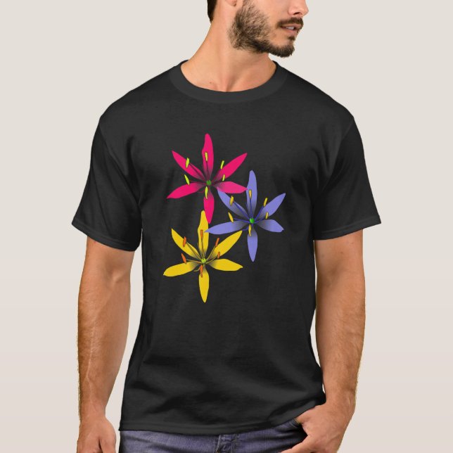 Camiseta Buquê Flor Com Flores Coloridas (Frente)