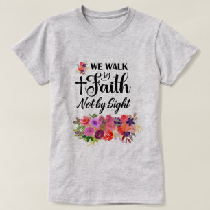 Camiseta Buquê Floral Colorida Caminho De Fé