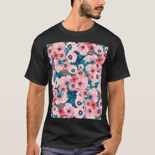 Camiseta Buquê Floral de Aquarela: Peões Vintage.