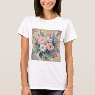 Camiseta Buquê Floral lavanda