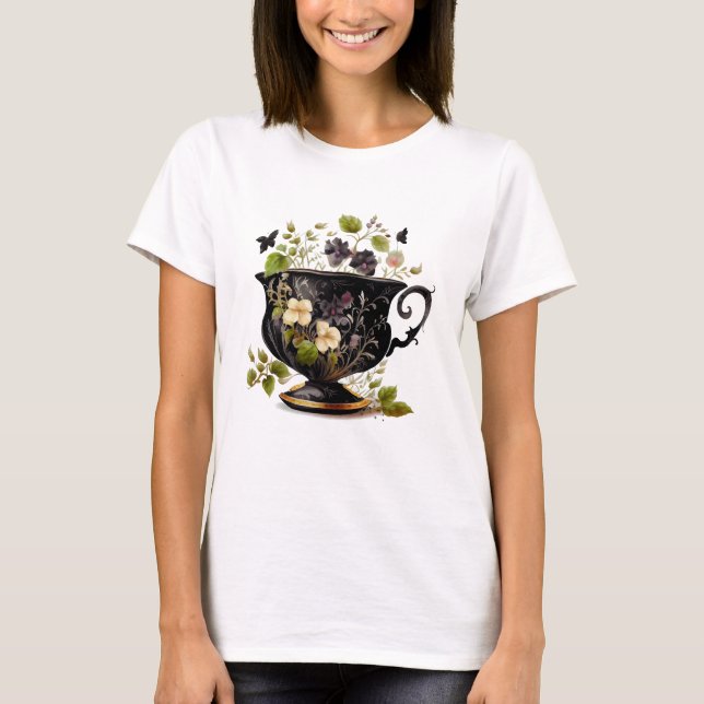 Camiseta Buquê Floral Vintage Teacup (Frente)