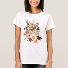 Camiseta Buquê tropical de flores.