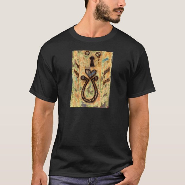 Camiseta Buraco da Fechadura & Coração (Frente)