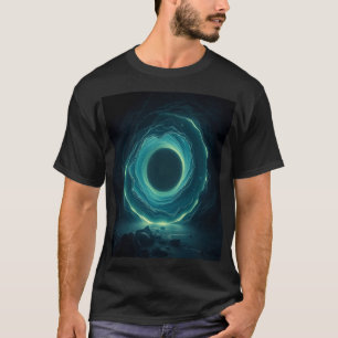 Camiseta Buraco de Portal Cósmico - Vórtice Glowing de Ficç