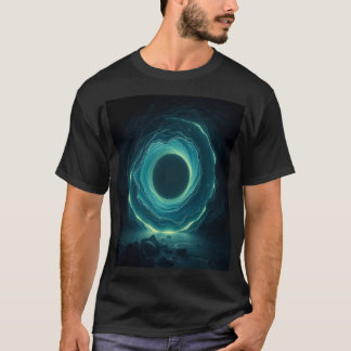 Camiseta Buraco de Portal Cósmico - Vórtice Glowing de Ficç