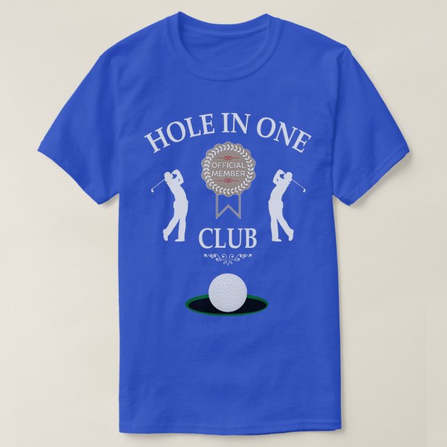 Camiseta Buraco Em Um Clube Engraçado Mens Humor De Golfe (Frente do Design)