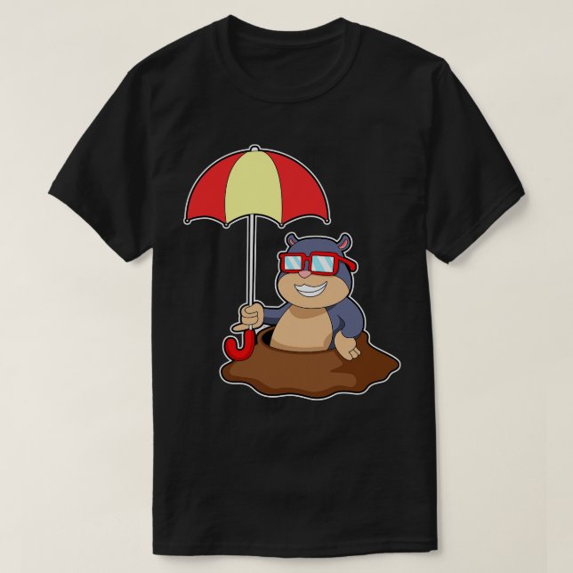 Camiseta Buraco na chuva com guarda-chuva (Frente do Design)