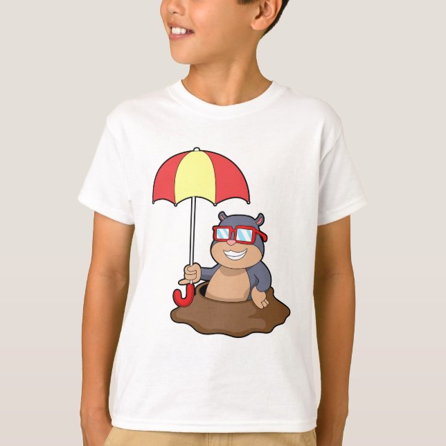 Camiseta Buraco na chuva com guarda-chuva (Frente)