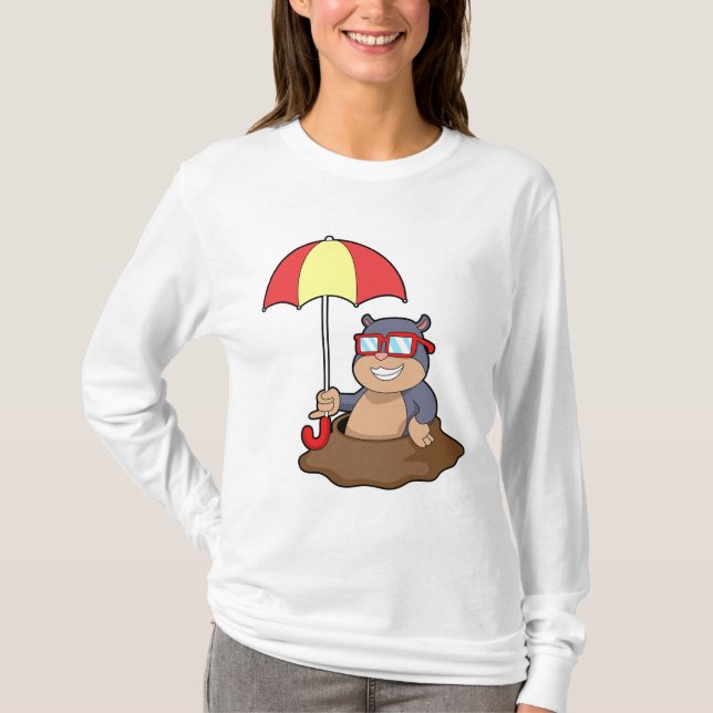 Camiseta Buraco na chuva com guarda-chuva (Frente)