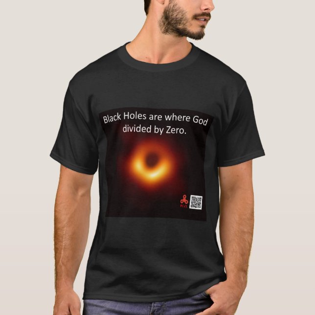 Camiseta Buracos Negros são onde Deus dividiu por zero (Frente)