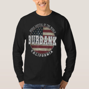 Camiseta Burbank California Vintage - Bandeira americana