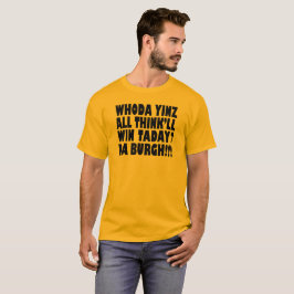 Camiseta Burg Whoda Yinz que da Dinamarca todo o Think