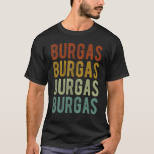 Camiseta Burgas City Bulgária Retro Vintage