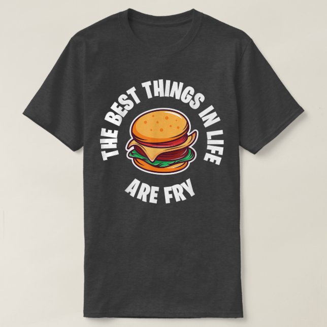 Camiseta Burger amante de cheeseburger, melhor lixo de vida (Frente do Design)