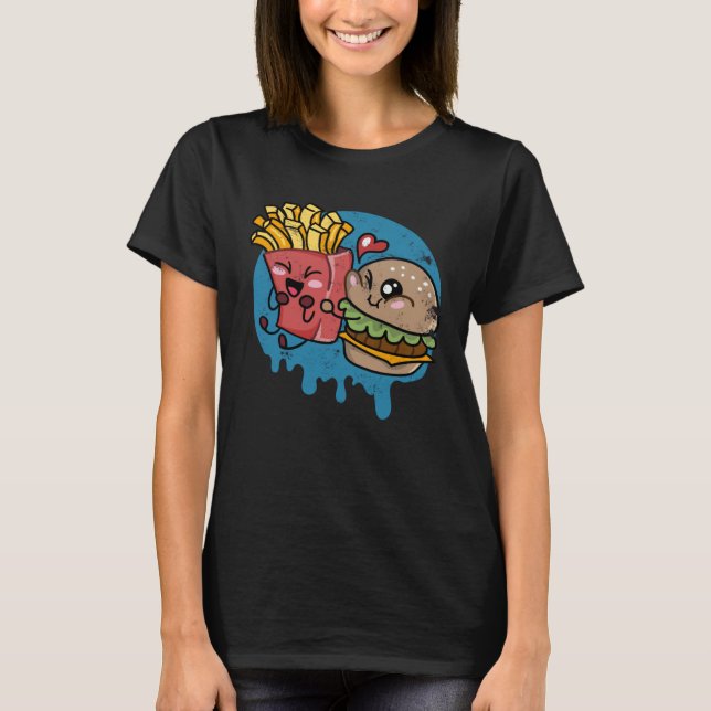 Camiseta Burger And Fries Bestfriends Perfect Combo Grilled (Frente)