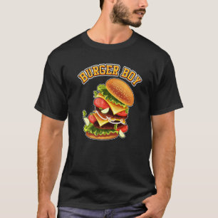Camiseta Burger Boy Hamburger Cheeseburger Funny Fast Comid
